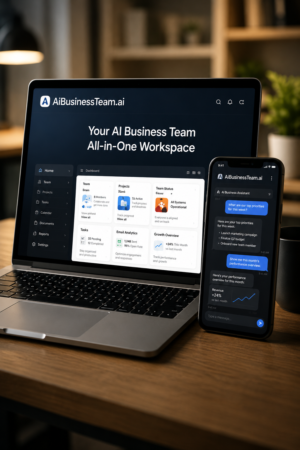 AiBusinessTeam.ai business workspace